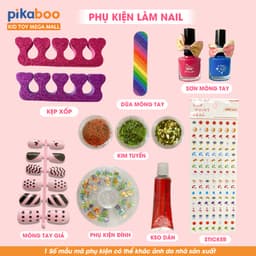 Thumbnail Đồ chơi trang điểm cho bé gái Pikaboo, bộ vali và máy ảnh trang điểm cao cấp, an toàn, dễ làm sạch 4