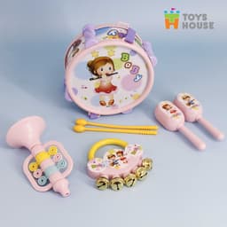 Thumbnail Đồ chơi xúc xắc, lục lạc, kèn, trống cho bé từ sơ sinh Toyshouse TH1220-733A giúp bé phát triển thính giác 2