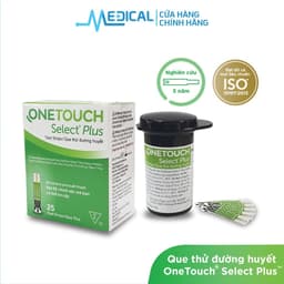 Thumbnail Que thử đường huyết ONETOUCH Select Plus 25 que/hộp date xa chính hãng- MEDICAL 3