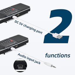 Thumbnail Retekess TR602 Đài phát thanh Bluetooth âm thanh nổi AM FM di động với loa máy nghe nhạc MP3 không dây Hỗ trợ đầu vào Thẻ TF Đĩa USB có màn hình LED Hẹn giờ ngủ (Đen) 3
