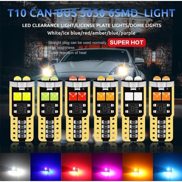 Ảnh Đèn LED Lymoyo T10 W5W 3030 6SMD 168 501 2825 Dành Cho Xe Hơi 1