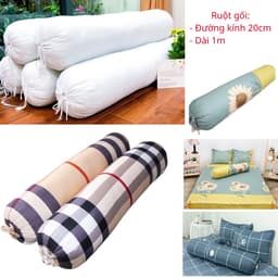 Thumbnail Vỏ gối ôm ZingZingMart chất liệu cotton poly mềm mát (phù hợp với ruột đường kính 20cm) 2