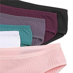 Thumbnail Quần lót FINETOO bằng cotton màu trơn quyến rũ cho nữ cỡ XL 2