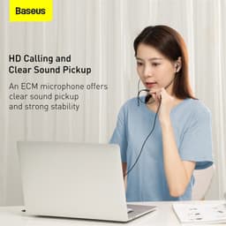 Thumbnail Tai Nghe Nhét Tai Baseus H19 Âm Thanh Nổi 6D Và Mic Cho Điện Thoại Xiaomi Có Dây 3.5mm 2