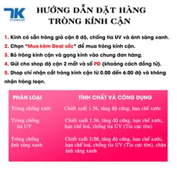Thumbnail Mắt kính cận tròn có sẵn độ 0 - 6 độ tròn nam nữ 7K8243 màu đen, xám, hồng. Tròng kính chống UB, ánh sáng xanh, đổi màu 3