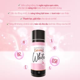 Thumbnail Combo 3 Hộp Viên Uống Trắng Da ADIVA White 60 Viên- Hỗ Trợ Giảm Các Đốm Tối Màu Và Thâm Nám Cho Làn Da 4