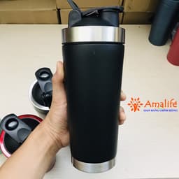 Thumbnail Bình Lắc Shaker Giữ Nhiệt Đựng Nước Inox 800ml - Tập Gym Thể Thao Chính Hãng Amalife – Kèm Bóng Lò Xo 1