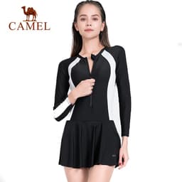 Thumbnail Đồ bơi CAMEL CROWN liền một mảnh ôm dáng che bụng thời trang mùa xuân dành cho nữ 2