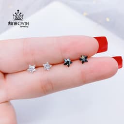 Thumbnail Bông Tai Khuyên Tai Nụ Bạc Hình Ngôi Sao Gắn Đá - Minh Canh Jewelry 3