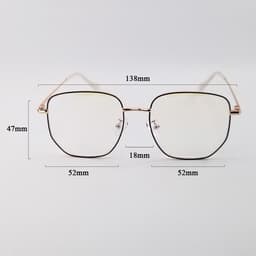 Thumbnail Gọng kính cận cho nam nữ mắt chữ nhật khung kim loại 7K2970. Tròng chống xước, ánh sáng xanh, tia UV 1