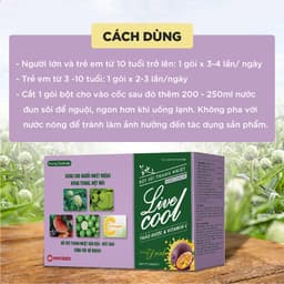 Thumbnail Bột sủi thanh nhiệt Livecool Nam Dược hương chanh dây(10 góix7gr) hỗ trợ giảm nhiệt miệng,nóng trong 4