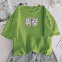 Thumbnail Áo Thun Tay Ngắn Dáng Rộng Plus Size Phong Cách Hàn Quốc  Áo Thun NgắN Tay DáNg Ôm ThờI Trang Cho Nữ 4