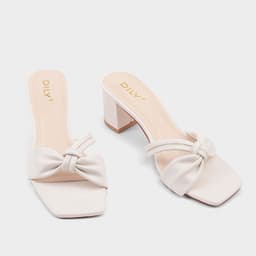 Thumbnail Dép guốc nữ DILY cao gót quai nhún êm chân gót vuông cao 5cm_ AA0292 3