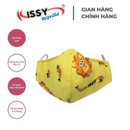 Thumbnail Khẩu Trang Vải Kissy Trẻ Em 4-10Tuổi Sư Tử Vàng Vải Cotton Kháng Khuẩn Ngăn UV Chống Bụi Mịn S0-0035 3