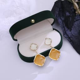 Thumbnail Khuyên tai Pinkdudu PD681 hợp kim hình giọt nước phong cách cổ điển thanh lịch thời trang cho nữ 4