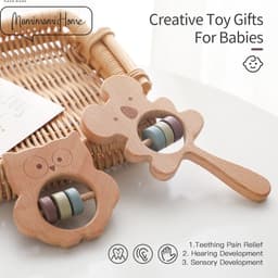 Thumbnail Đồ chơi Mamimamihome bằng gỗ lục lạc cho bé mọc răng 4