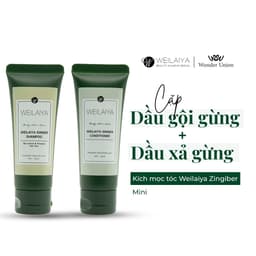 Thumbnail Cặp dầu gội đầu và dầu xả tóc thảo dược Weilaiya gừng trắng giúp ngăn rụng và kích thích mọc tóc size du lịch 20ml 3