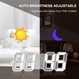Thumbnail Đồng hồ LED 3D JUJIAJIA đèn ngủ giá rẻ cảm quang thông minh sáng tạo thích hợp để bàn đèn decor phòng ngủ chill đèn led trang trí phòng ngủ đèn ngủ cảm ứng đèn ngủ để bàn đèn học chống cận 4
