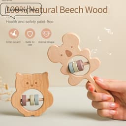 Thumbnail Đồ chơi Mamimamihome bằng gỗ lục lạc cho bé mọc răng 1