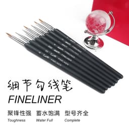 Thumbnail 1 Cọ Sơn Móng Tay Cán Gỗ Và Kim Loại Watercolor nail polish brush details brush 1