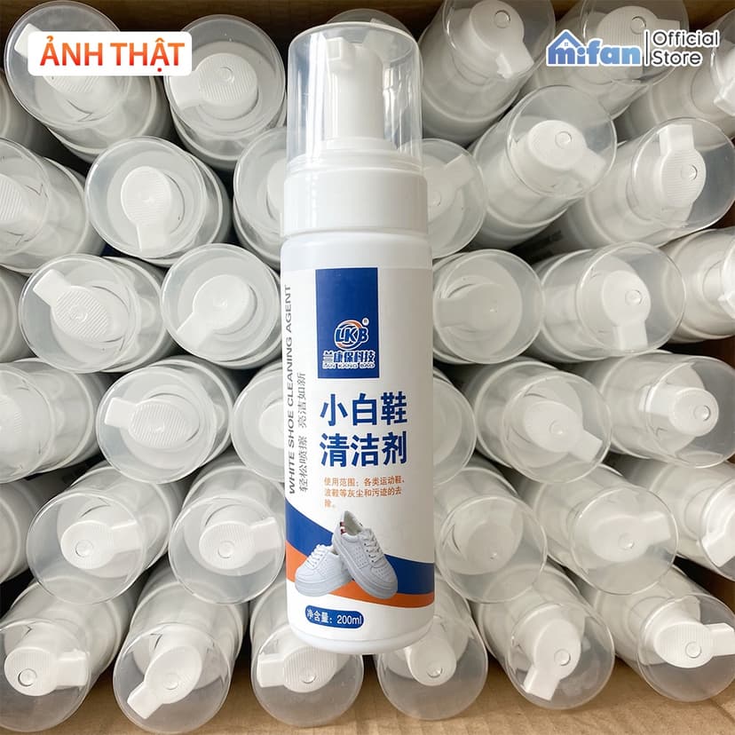 Ảnh Chai Xịt Vệ Sinh Giày Cao Cấp LKB 200ml - Bình Xịt Bọt Làm Sạch, Làm Trắng Giày Dép Siêu Tốc - MIFAN HÀNG CHÍNH HÃNG 1