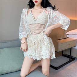 Thumbnail Set bikini ren đi biển silive set bikini đồ bơi bikini bigsize chất ren mêm mại kiểu dáng trẻ trung silive_official 4
