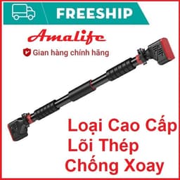 Thumbnail Thanh Tập Xà Đơn Treo Tường Gắn Cửa Tùy ChỉnhTừ 62-150cm Có Chốt Chống Xoay, Xà Đơn Tập Gym Tăng Cơ Bắp Hãng Amalife 1