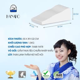 Thumbnail Gối kê chân chống giãn tĩnh mạch chuyên dụng HANAKO chiều cao 22CM dành cho người < 1m50cm 4