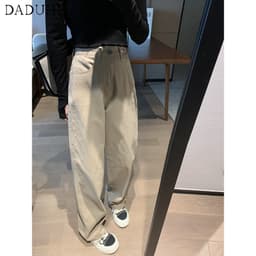 Thumbnail Quần jeans nữ lưng cao dáng rộng thời trang cá tính 4