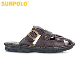 Thumbnail Dép Rọ Nam Da Bò Cao Cấp SUNPOLO ABI020 2