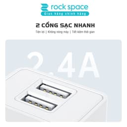 Thumbnail Bộ củ cáp sạc nhanh TypeC Rockspace T39 sạc nhanh không nóng máy màu trắng bảo hành 12 tháng 4