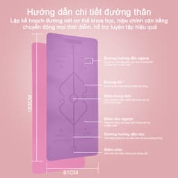 Thumbnail OneTwoFit thiện với môi trường Thảm Tập Yoga Định Tuyến TPE cao cấp tặng kèm túi đựng - 2 Lớp 6-8mm 2