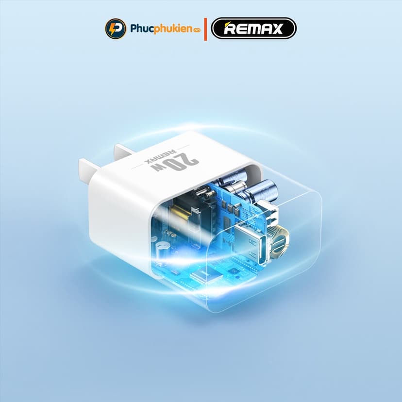 Ảnh Bộ sạc nhanh 20w + Dây sạc nhanh 20w chính hãng Remax U5 sạc đầy 50% pin chỉ trong 30p Phúc Phụ Kiện 2