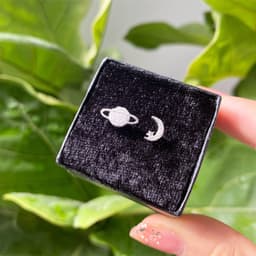 Thumbnail Khuyên tai nữ bạc 925 vũ trụ xinh xắn Dế Bạc - K5937-2 1