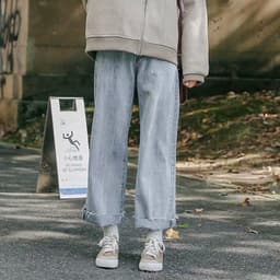 Thumbnail Quần Jeans Dài Ống Rộng Cá Tính Dành Cho Nữ 2