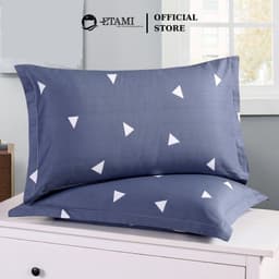 Thumbnail Vỏ gối nằm cotton ETAMI tam giác ghi 45x65 thiết kế mềm mịn 4