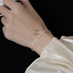 Thumbnail Lắc tay bạc nữ TLEE dây xù bắt sáng lấp lánh TLEE JEWELRY LT0100 3