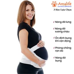 Thumbnail Đai Đỡ Bụng Bầu Cho Mẹ Bầu Chính Hãng Amalife - Chọn Cỡ Size L (80-115cm) Size XL (87-126cm) Size XXL (95 – 135cm) 4