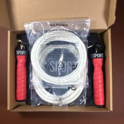 Thumbnail Dây nhảy thể lực TS90, với 2 sợi 8mm, 6mm - SPORTY - có thể điều chỉnh độ dài, dây PCV chống xoắn 2