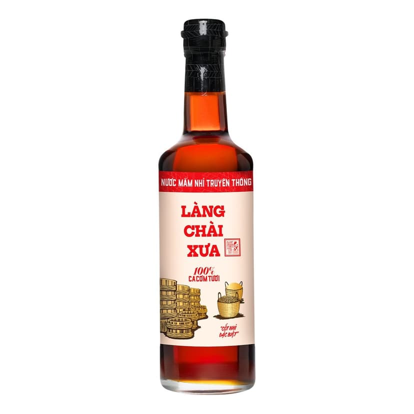 Ảnh Làng Chài Xưa truyền thống nhãn đỏ chai thủy tinh 500ml cốt nhỉ đặc biệt 3