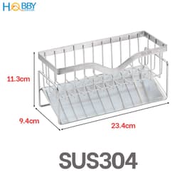 Thumbnail Kệ rổ để đồ rửa chén gác bồn rửa chén inox 304 Hobby home decor KRC8 3