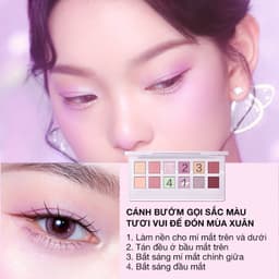 Thumbnail Bảng Phấn Mắt Màu Nhũ Perfect Diary 12 Màu (Kèm Cọ Tuỳ Theo Bảng Mắt) 3