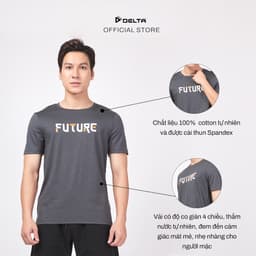 Thumbnail DELTA Áo Thun Thể Thao Nam Chất Cotton Mềm Mịn Thoải Mái Co Giãn Thấm Hút Mồ Hôi Chuẩn Form RTS016M 1