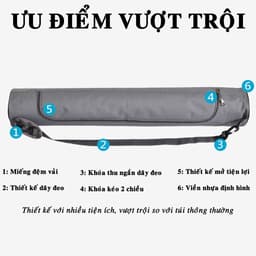 Thumbnail Túi Đựng Thảm Tập Yoga PU TPE 6mm Cao Cấp Tặng Kèm Dây Buộc Thảm Tập Yoga Chuyên Dụng - Chính Hãng Amalife 4