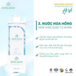 Thumbnail Bộ đôi làm sạch, cấp ẩm Nước tẩy trang Derladie 500ml, Toner Natural Witch Hazel 500ml 2