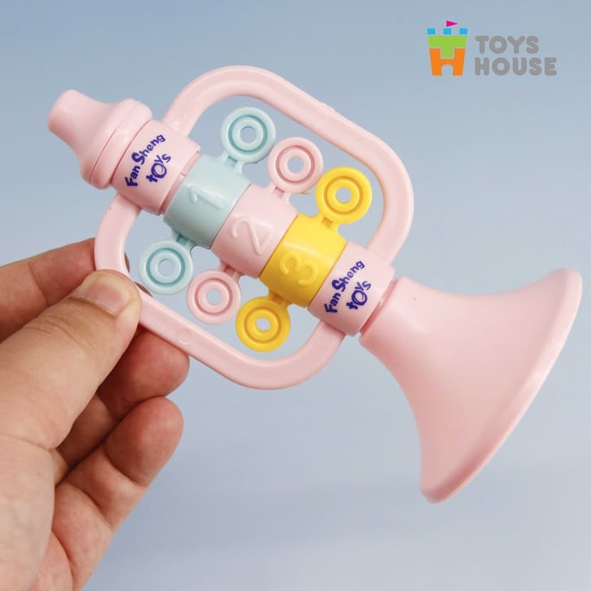 Ảnh Đồ chơi xúc xắc, lục lạc, kèn, trống cho bé từ sơ sinh Toyshouse TH1220-733A giúp bé phát triển thính giác 4