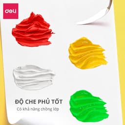 Thumbnail Màu Nước Goat Gouache Deli Pha Sẵn Dạng Hũ 100ml Cao Cấp - Màu Đậm Đặc Mịn Dễ Hòa Trộn Vẽ Tranh Tô Màu Chuyên Nghiệp 1
