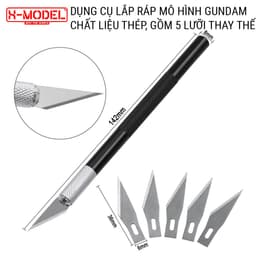 Thumbnail Dụng cụ cắt, lắp ráp mô hình Gundam Bandai X-MODEL XM10 chất liệu thép gồm 5 với lưỡi 2