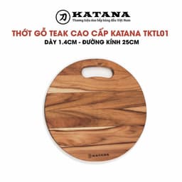 Thumbnail Thớt gỗ teak KATANA hình tròn TKTL01 14x250x250mm 2