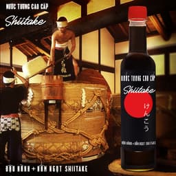 Thumbnail Nước tương cao cấp Shiitake lên men tự nhiên từ đậu nành và nấm ngọt Shiitake, chai nhựa Làng Chài Xưa 4